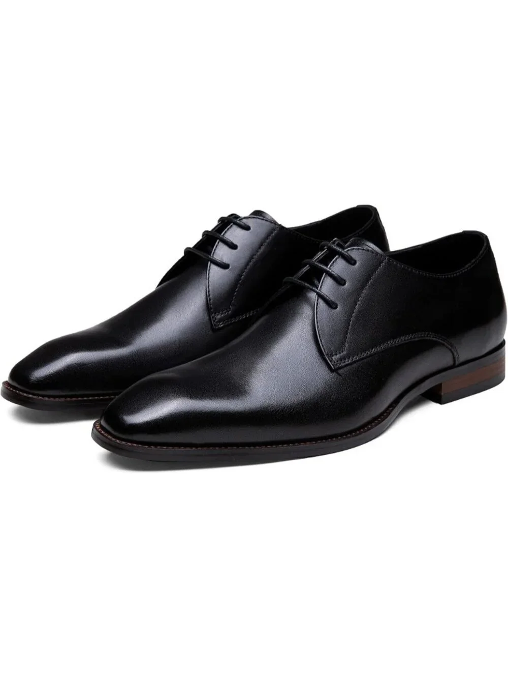 Men's Black Dress Shoes Leather Wingtip Formal Business Oxford Shoes